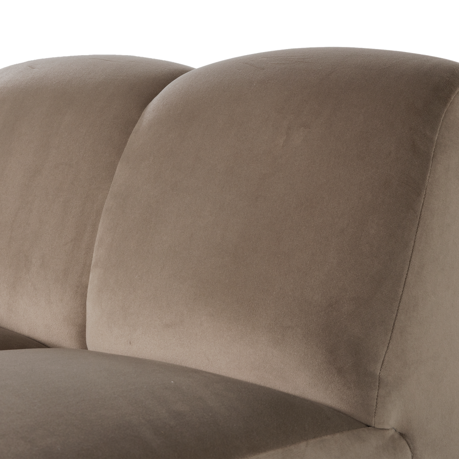 Mojo 1-zits bankelement arm links velvet khaki