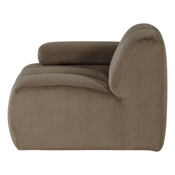 Mojo 1-zits bankelement arm links velvet taupe