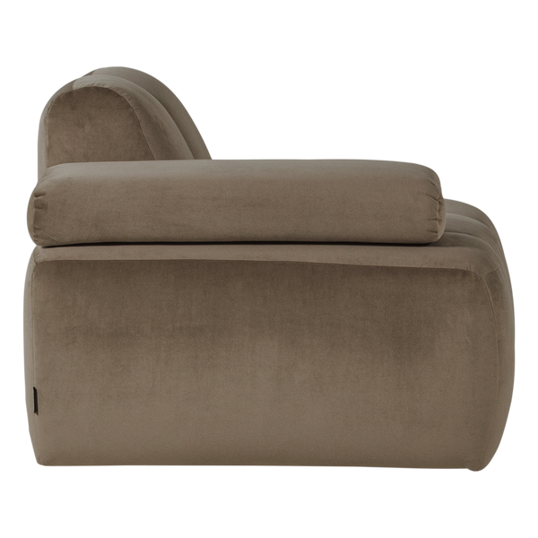 Mojo 1-zits bankelement arm links velvet taupe
