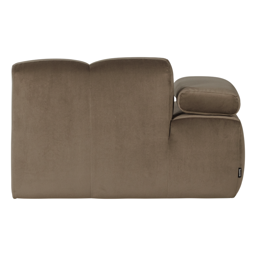 Mojo 1-zits bankelement arm links velvet taupe