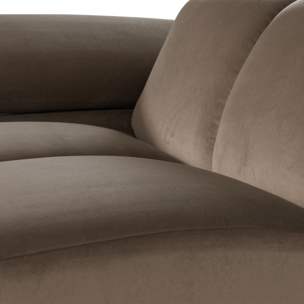 Mojo 1-zits bankelement arm links velvet taupe