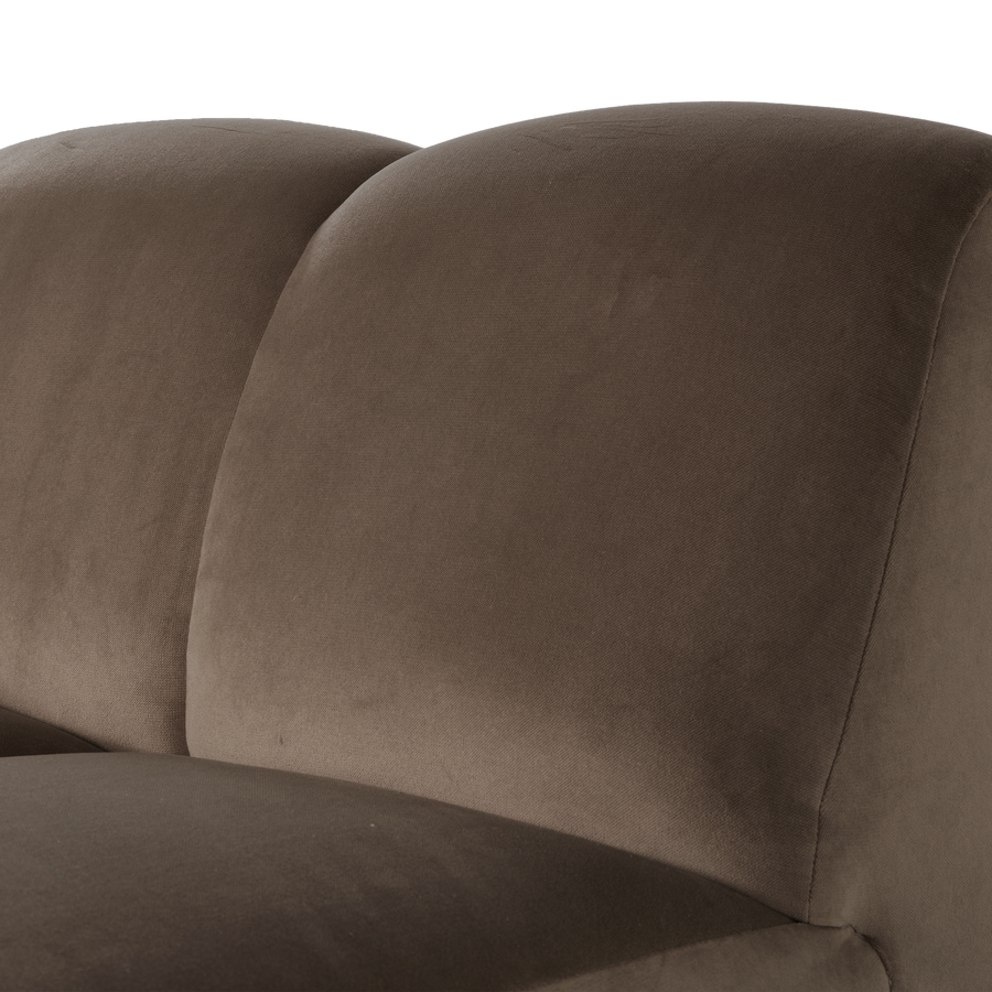 Mojo 1-zits bankelement arm links velvet taupe