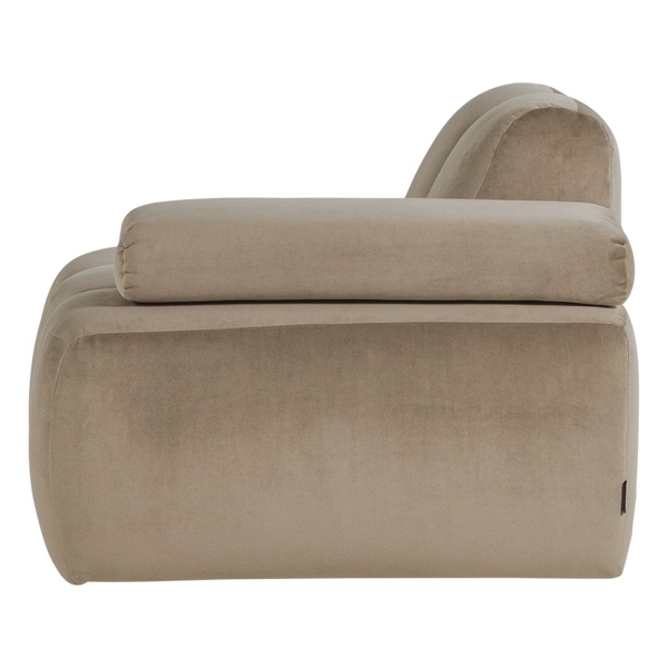 Mojo 1-zits bankelement arm rechts velvet khaki