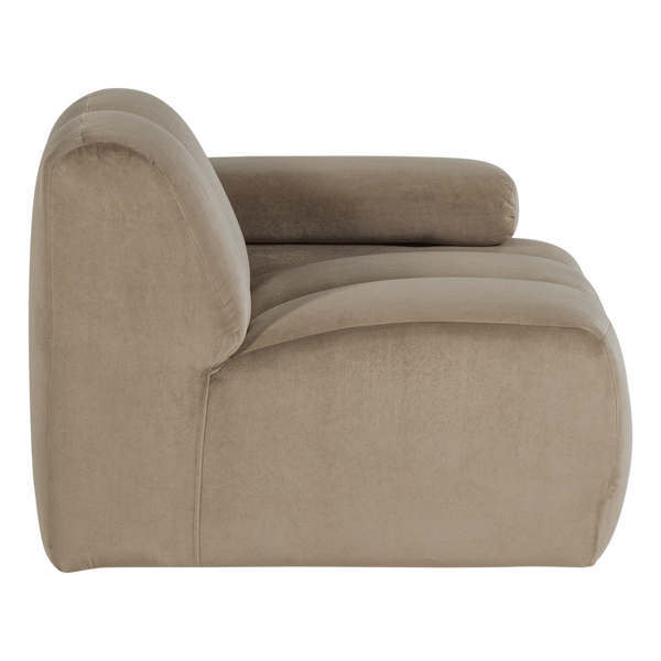 Mojo 1-zits bankelement arm rechts velvet khaki