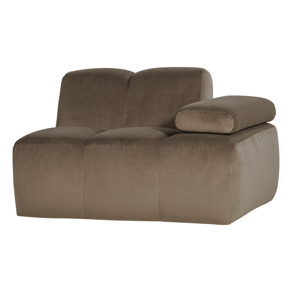 Mojo 1-zits bankelement arm rechts velvet taupe