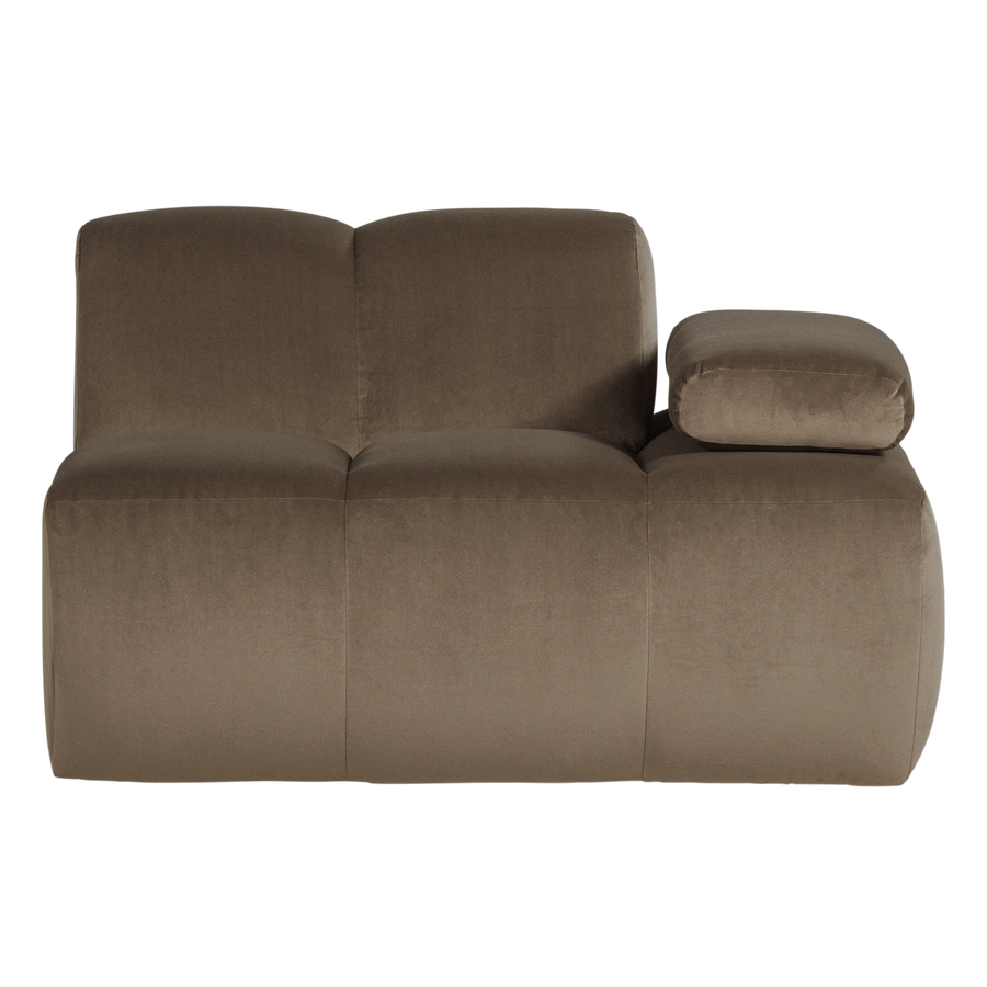 Mojo 1-zits bankelement arm rechts velvet taupe