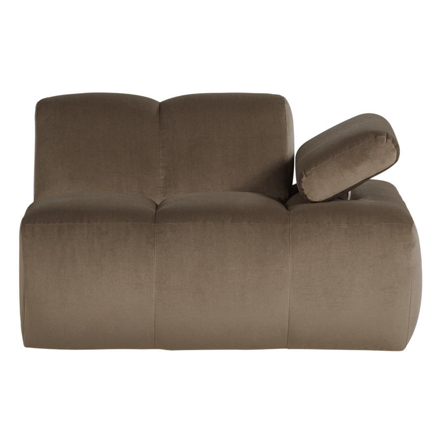 Mojo 1-zits bankelement arm rechts velvet taupe
