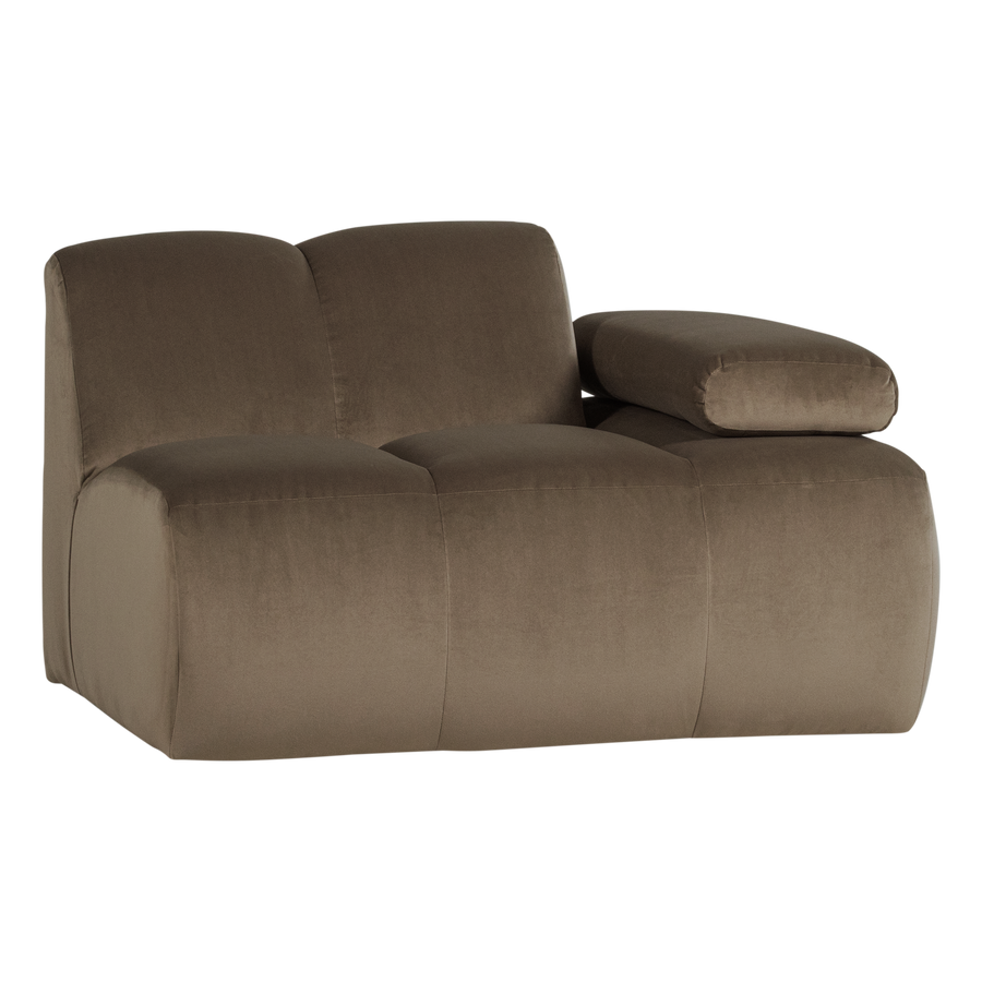 Mojo 1-zits bankelement arm rechts velvet taupe