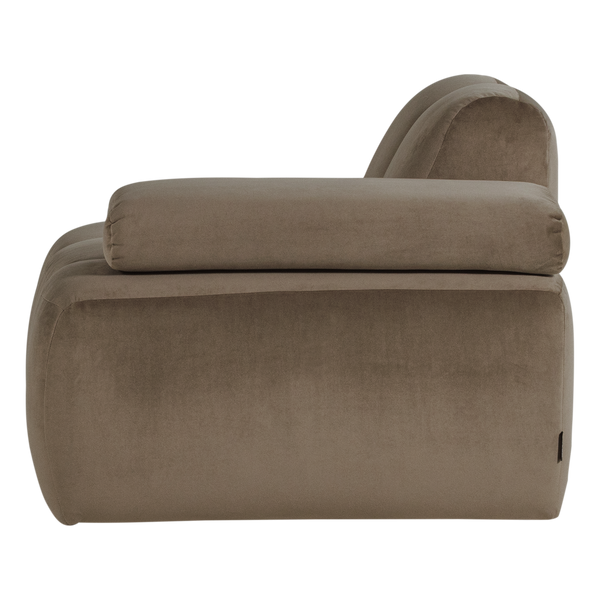 Mojo 1-zits bankelement arm rechts velvet taupe
