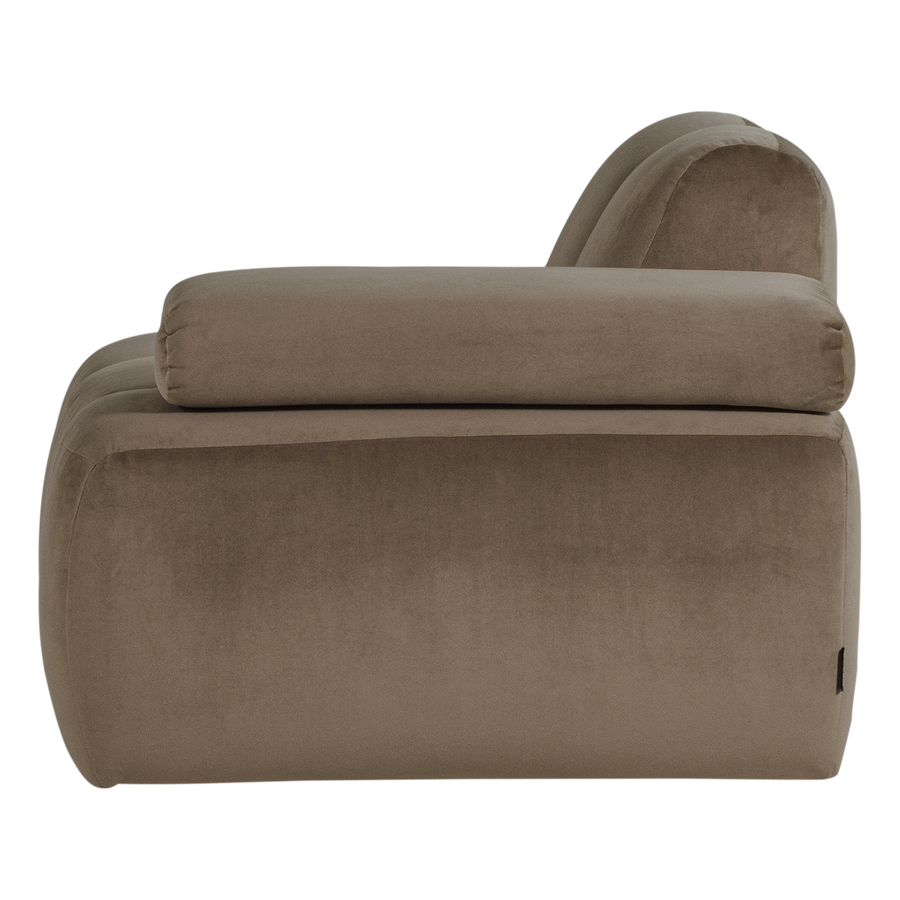 Mojo 1-zits bankelement arm rechts velvet taupe