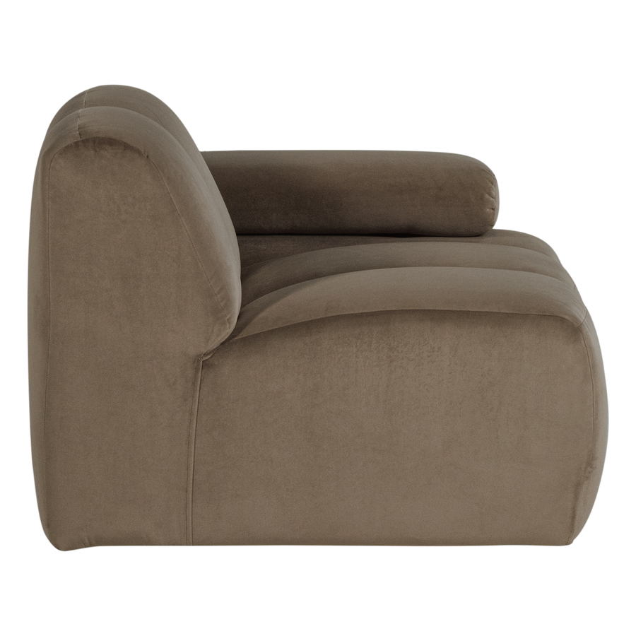 Mojo 1-zits bankelement arm rechts velvet taupe