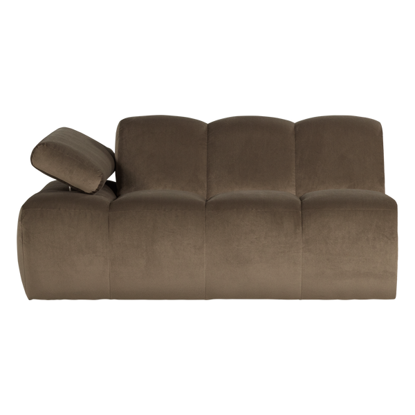 Mojo 1,5-zits bankelement arm links velvet taupe