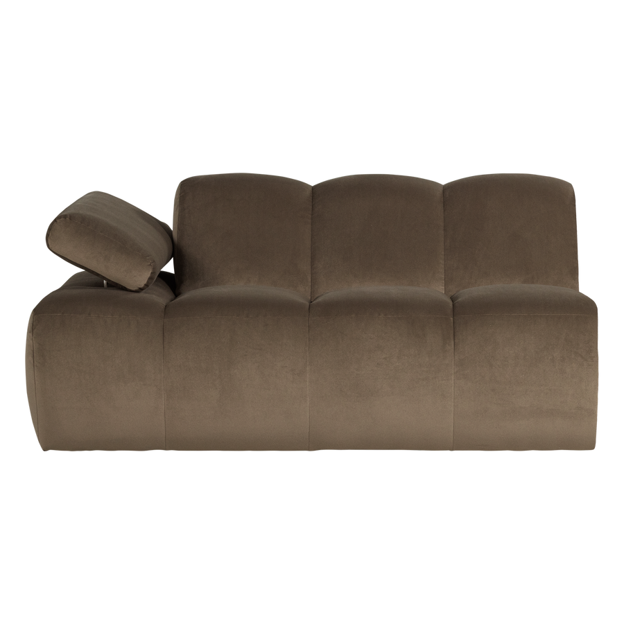Mojo 1,5-zits bankelement arm links velvet taupe