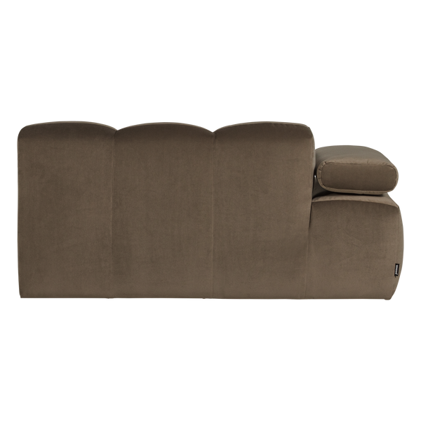 Mojo 1,5-zits bankelement arm links velvet taupe