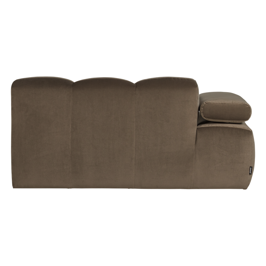 Mojo 1,5-zits bankelement arm links velvet taupe