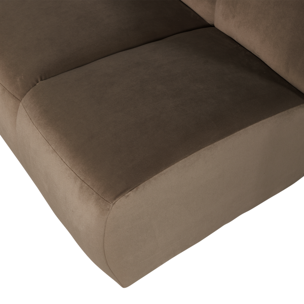 Mojo 1,5-zits bankelement arm links velvet taupe