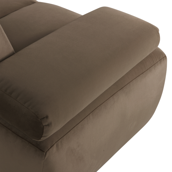 Mojo 1,5-zits bankelement arm links velvet taupe