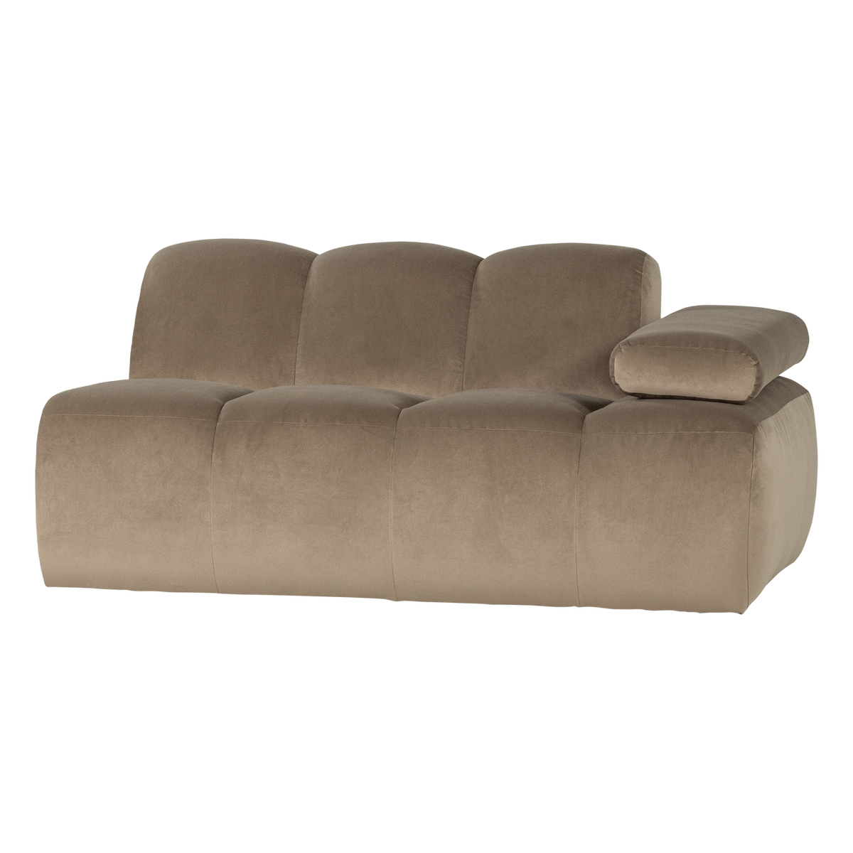 Mojo 1,5-zits bankelement arm rechts velvet khaki