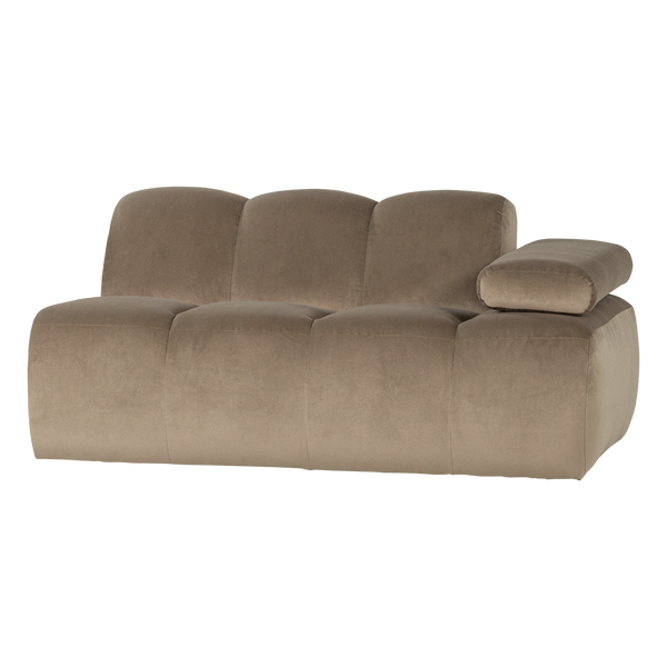 Mojo 1,5-zits bankelement arm rechts velvet khaki