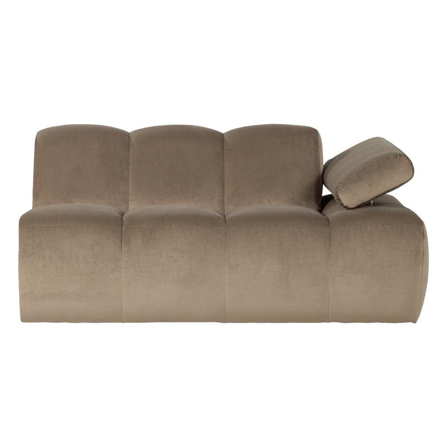 Mojo 1,5-zits bankelement arm rechts velvet khaki