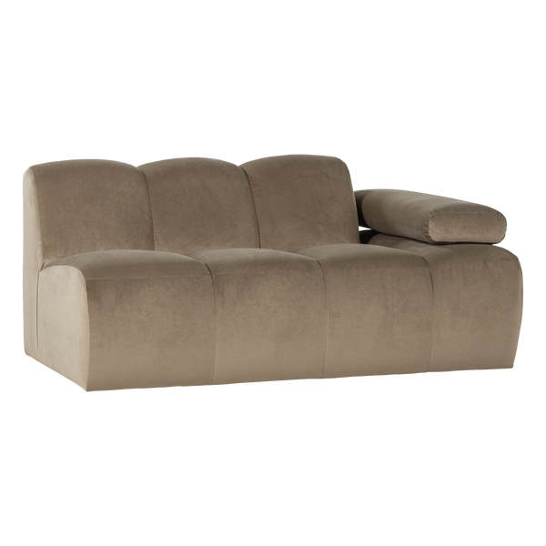 Mojo 1,5-zits bankelement arm rechts velvet khaki