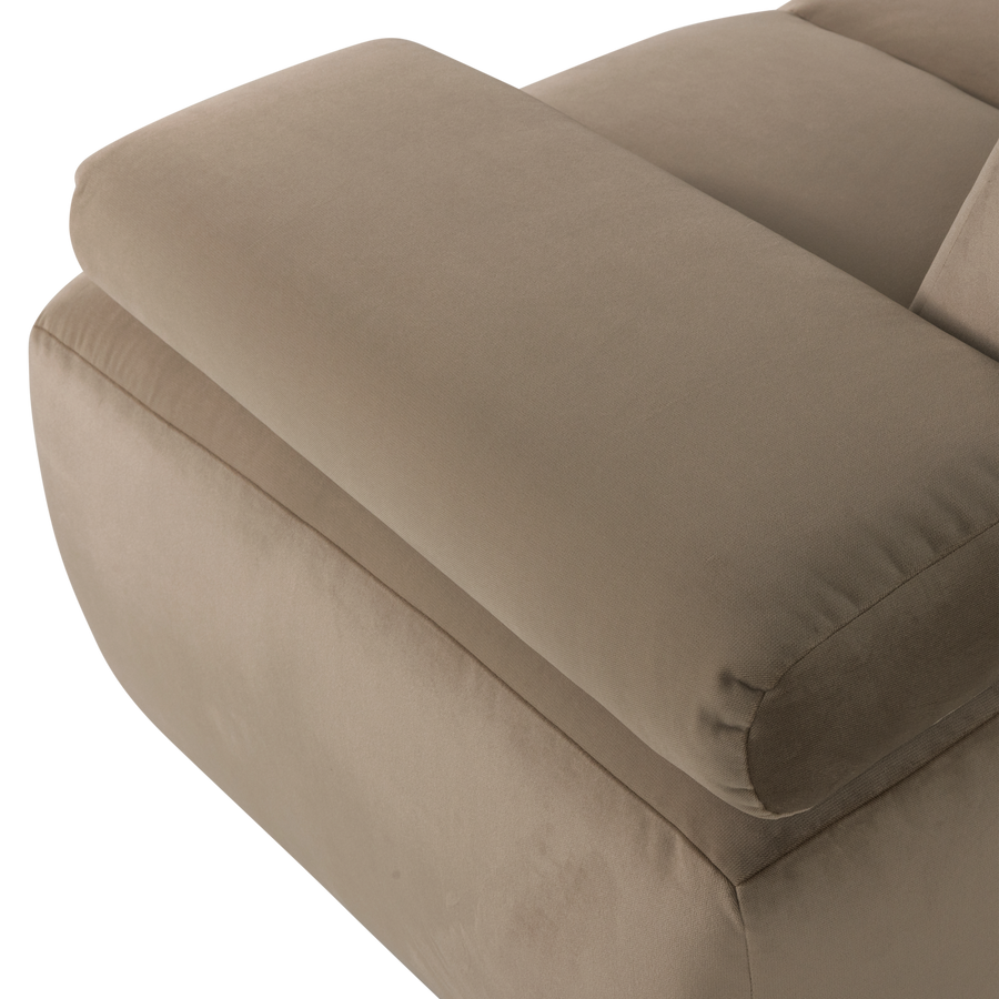 Mojo 1,5-zits bankelement arm rechts velvet khaki