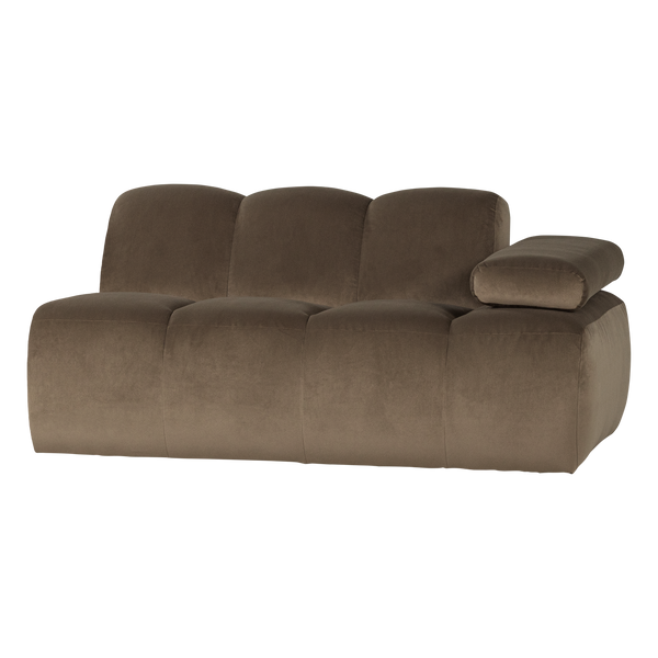 Mojo 1,5-zits bankelement arm rechts velvet taupe