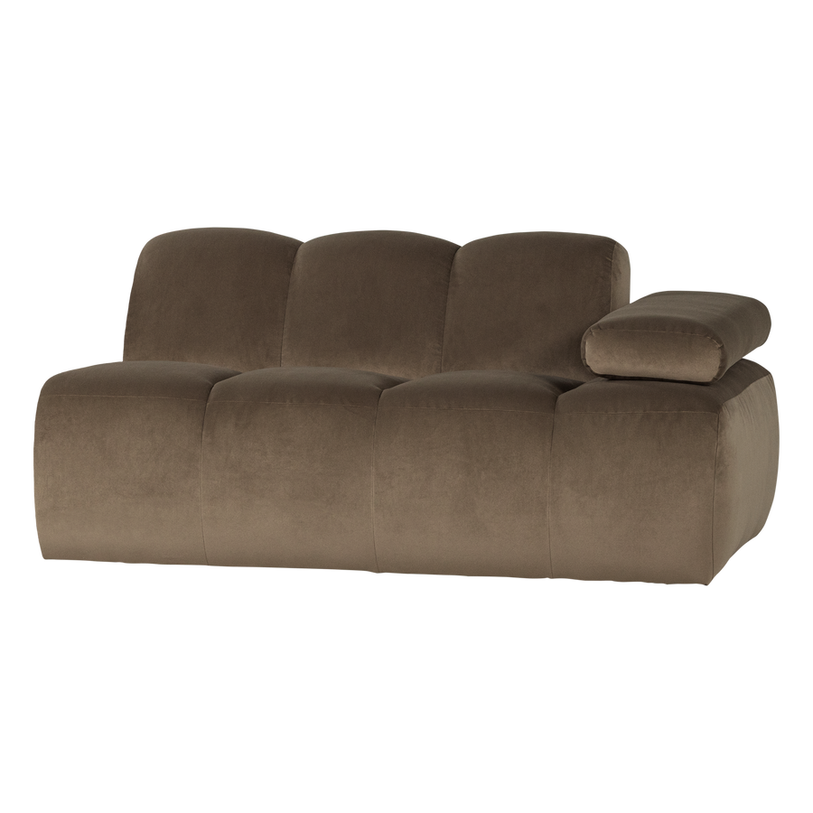 Mojo 1,5-zits bankelement arm rechts velvet taupe