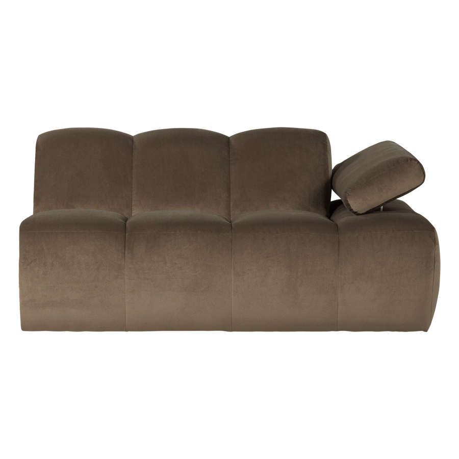 Mojo 1,5-zits bankelement arm rechts velvet taupe