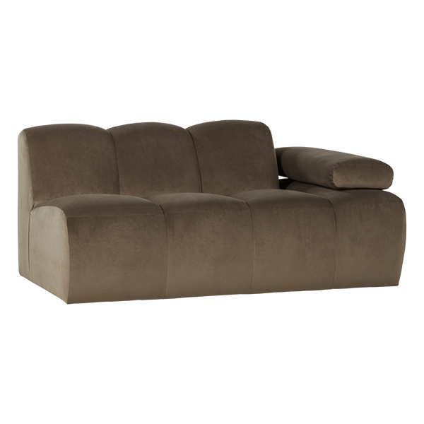 Mojo 1,5-zits bankelement arm rechts velvet taupe