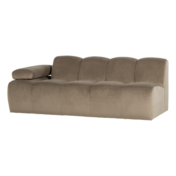 Mojo 2-zits bankelement arm links velvet khaki