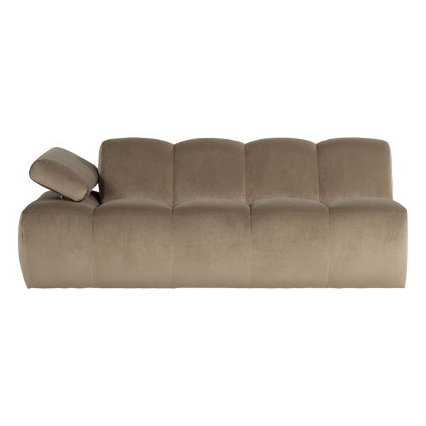 Mojo 2-zits bankelement arm links velvet khaki