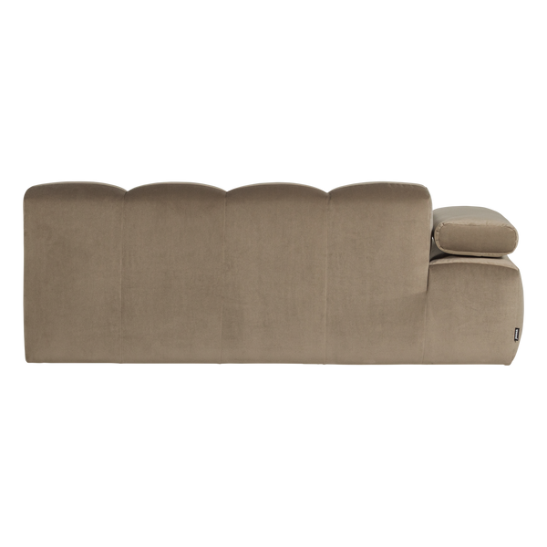 Mojo 2-zits bankelement arm links velvet khaki