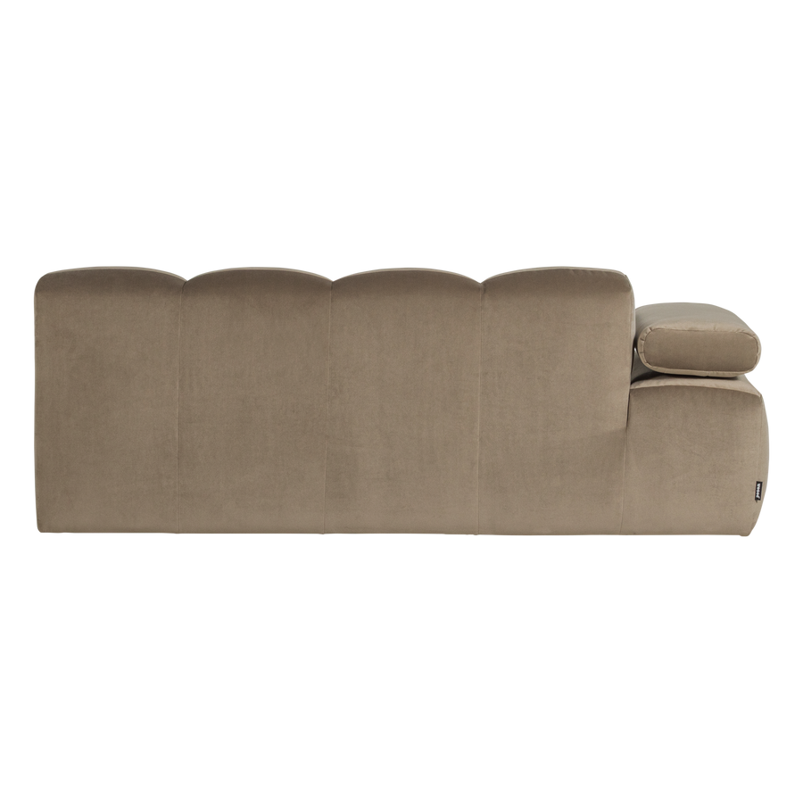 Mojo 2-zits bankelement arm links velvet khaki