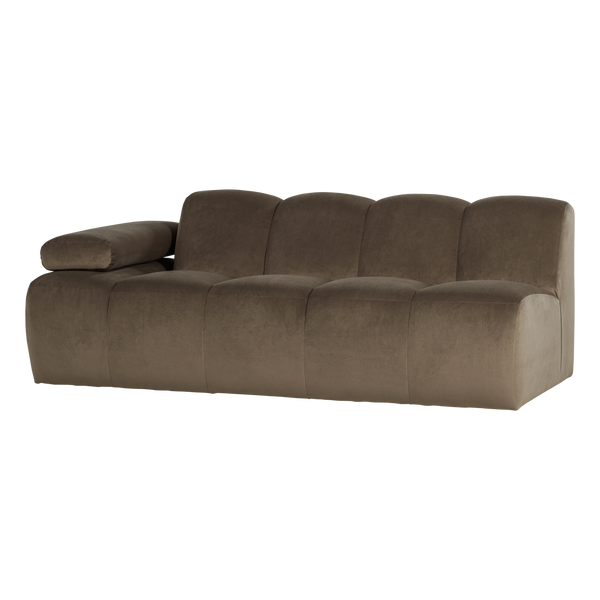 Mojo 2-zits bankelement arm links velvet taupe