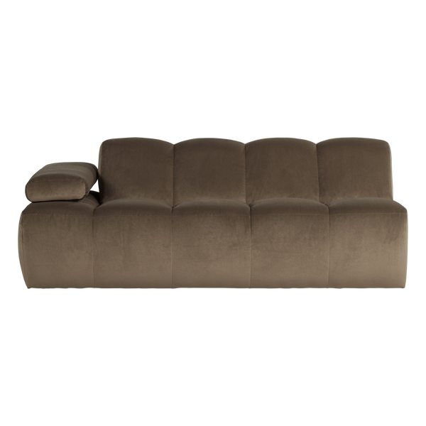 Mojo 2-zits bankelement arm links velvet taupe