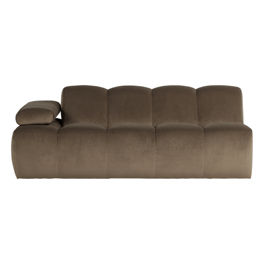 Mojo 2-zits bankelement arm links velvet taupe