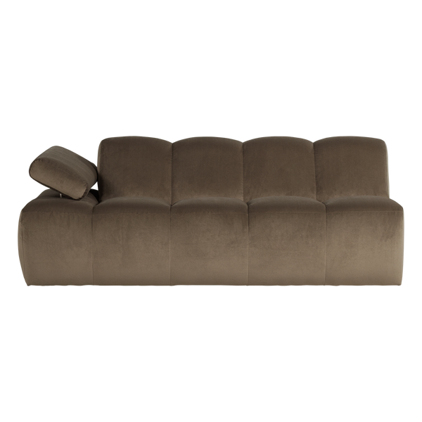 Mojo 2-zits bankelement arm links velvet taupe