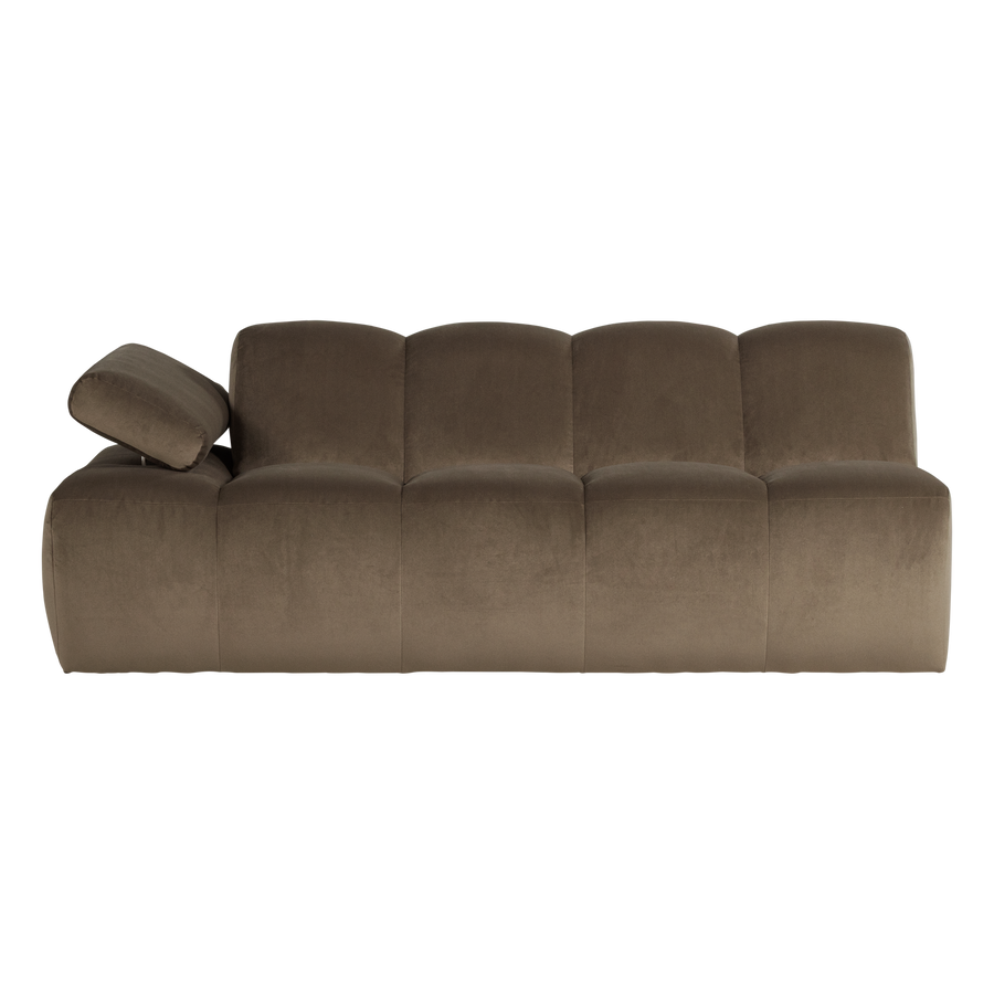 Mojo 2-zits bankelement arm links velvet taupe