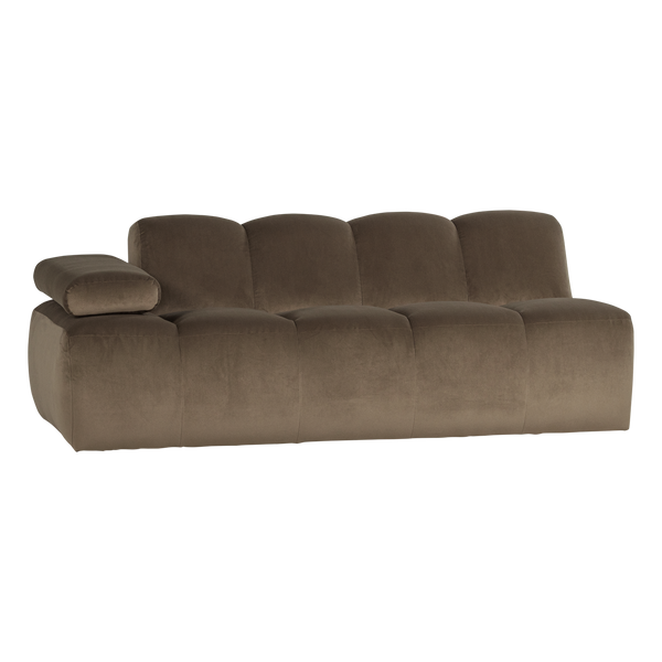 Mojo 2-zits bankelement arm links velvet taupe