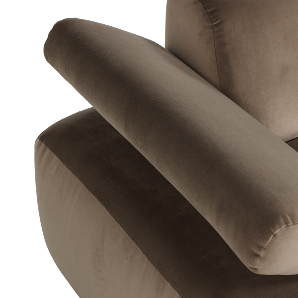 Mojo 2-zits bankelement arm links velvet taupe