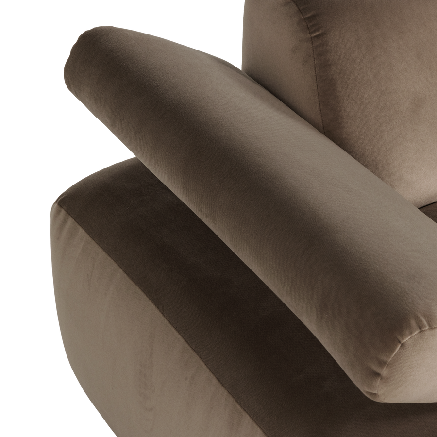 Mojo 2-zits bankelement arm links velvet taupe