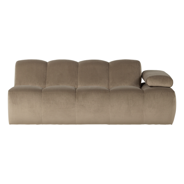 Mojo 2-zits bankelement arm rechts velvet khaki