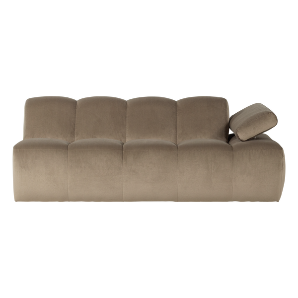 Mojo 2-zits bankelement arm rechts velvet khaki