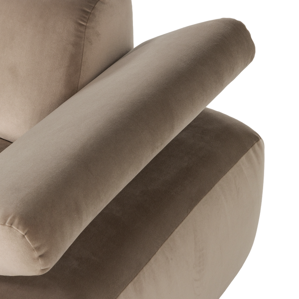 Mojo 2-zits bankelement arm rechts velvet khaki