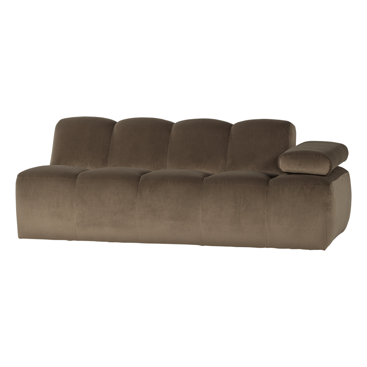Mojo 2-zits bankelement arm rechts velvet taupe
