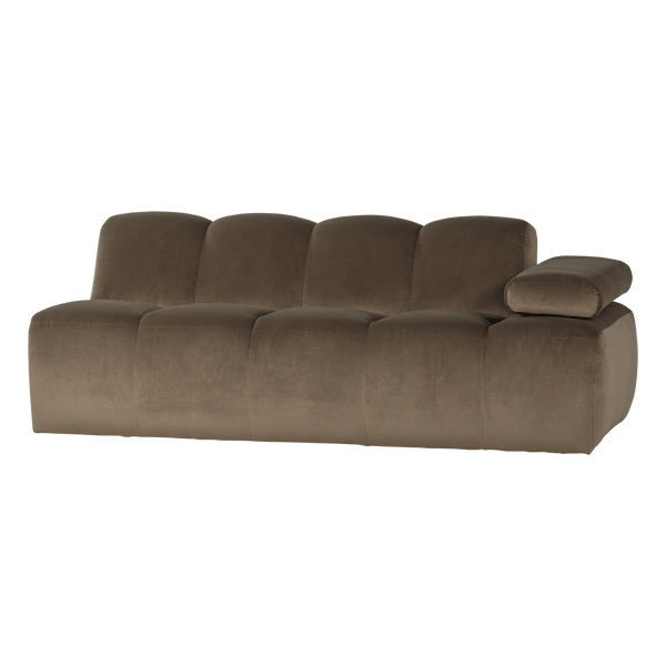 Mojo 2-zits bankelement arm rechts velvet taupe
