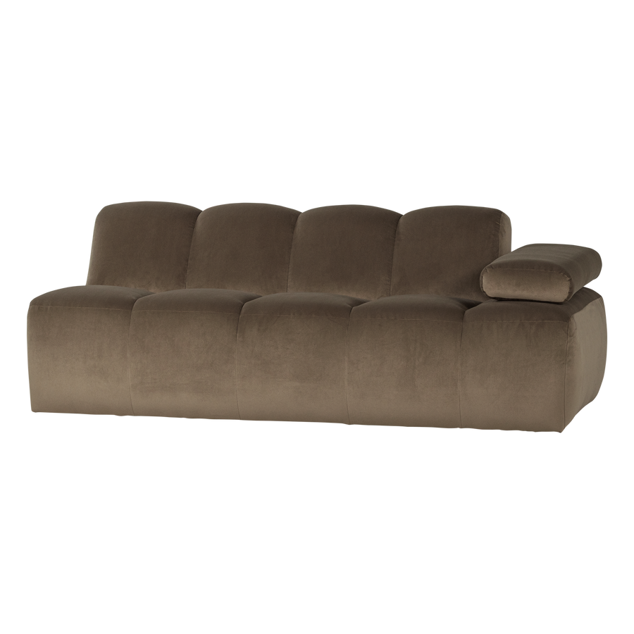Mojo 2-zits bankelement arm rechts velvet taupe