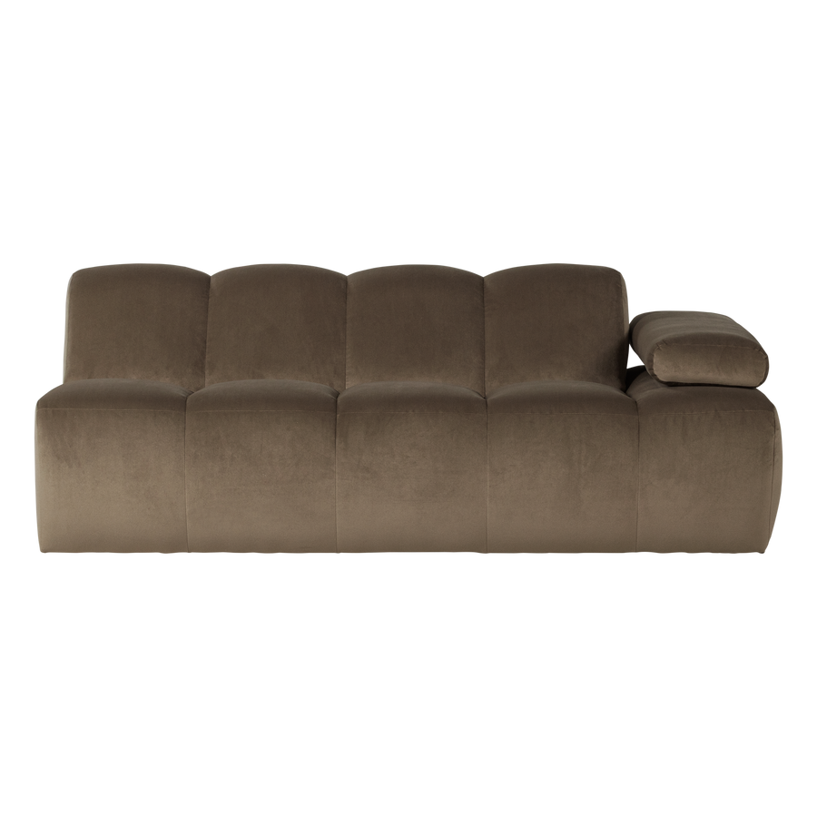 Mojo 2-zits bankelement arm rechts velvet taupe