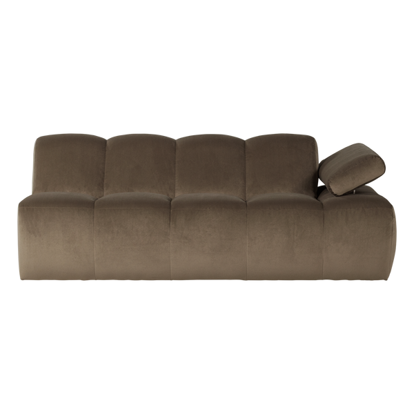 Mojo 2-zits bankelement arm rechts velvet taupe
